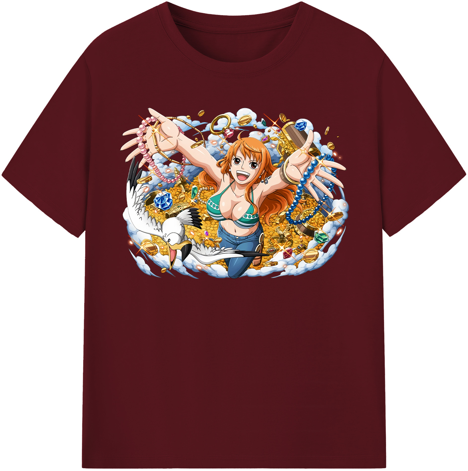 ワンピース ナミ ONE PIECE Nami 綿100％半袖Tシャツ（フロントプリント）